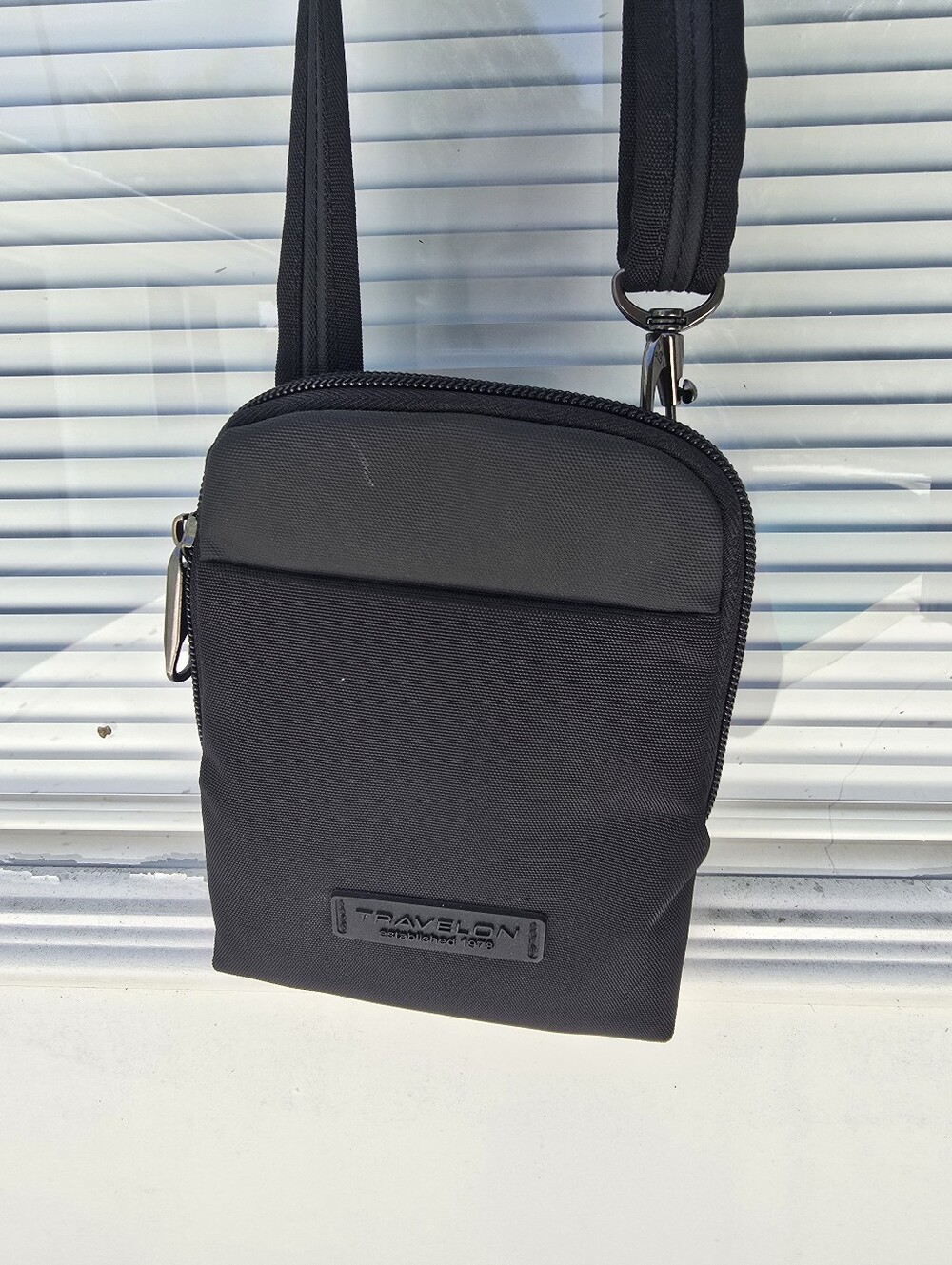 Travelon Black Compact Crossbody Organizer Pouch